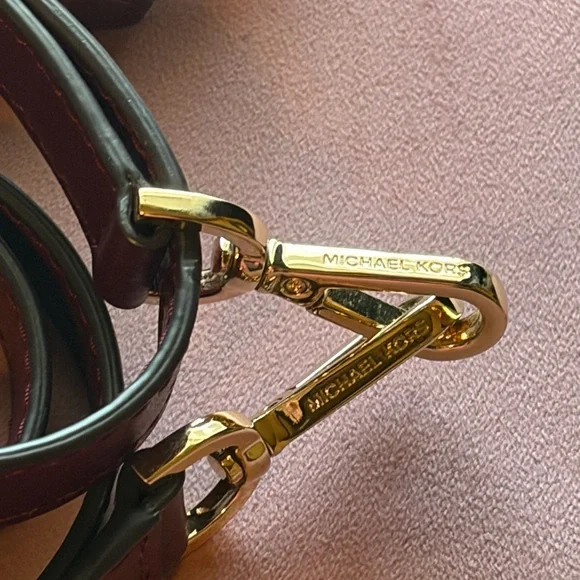 Michael Kors Wine Red Backpack with Gold Studs - Picture 5 of 6